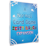 A Normal Card Game Zesty Ranch Expansion Pack featuring a green 40-card strategy deck for family game nights.